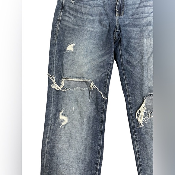 Rock & Republic size 14 distressed cropped indee Blue Jeans with stretch - Picture 7 of 11